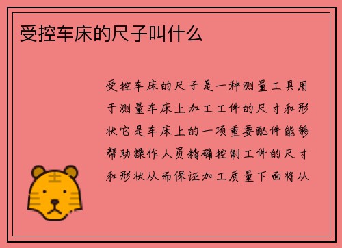 受控车床的尺子叫什么